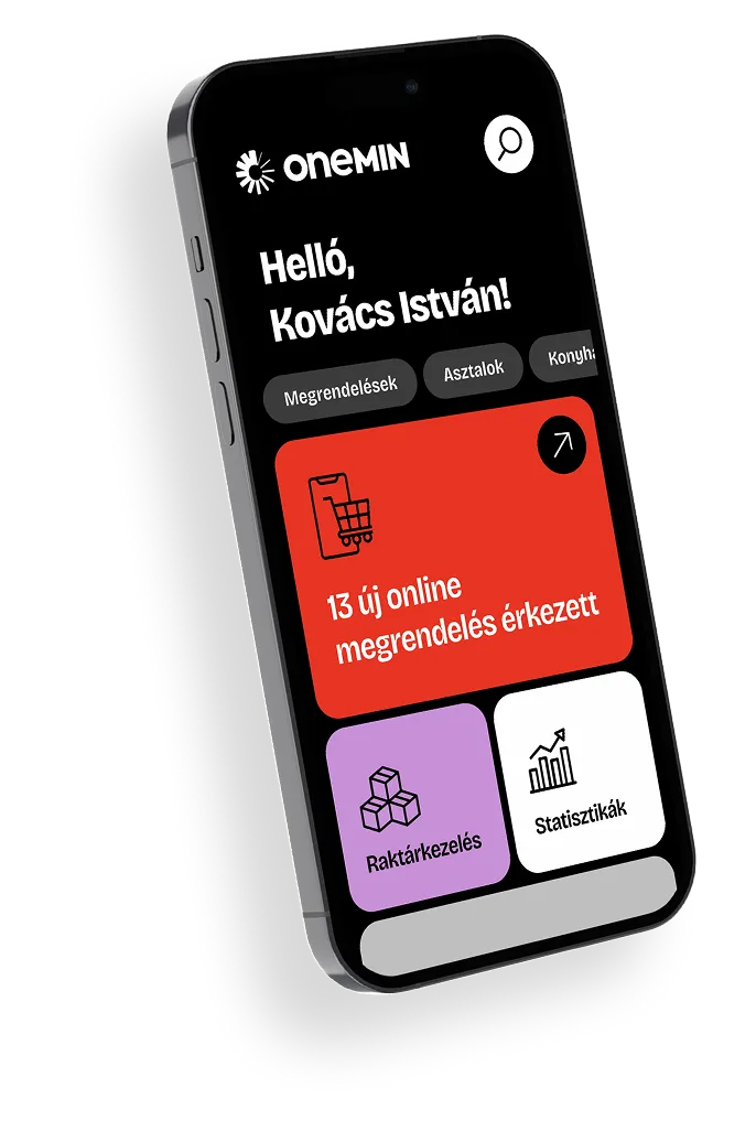 OneMin app telefon képernyő